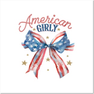 American Girly, Coquette 4th Of July, America Fourth Of July Posters and Art